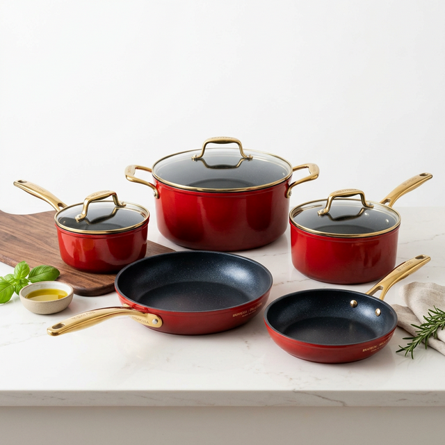 Conjunto Capri 20 Peças Antiaderente - Vermelho Ferrari